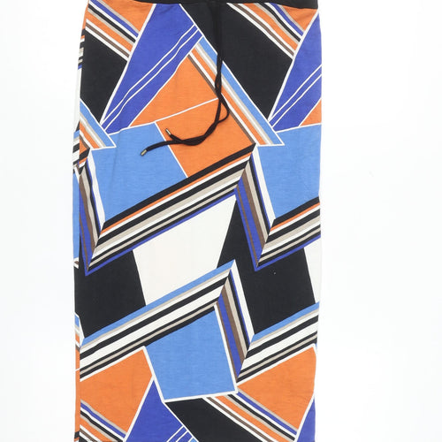 Dorothy Perkins Women’s Multicoloured Geometric Midi Pencil Skirt Size 8