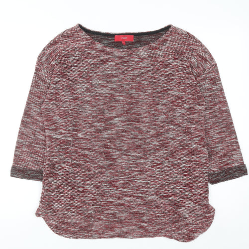 Next Women Red Knit Crew Neck Pullover Jumper Size 14