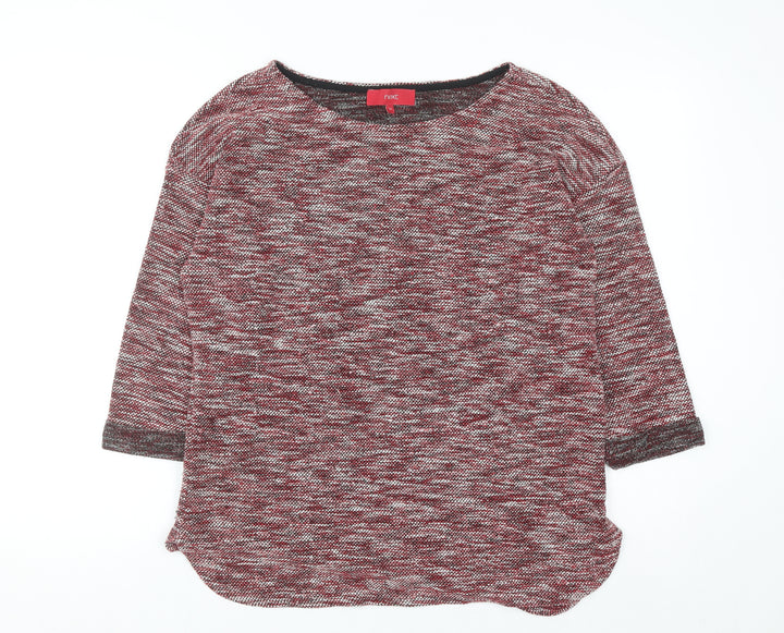Next Women Red Knit Crew Neck Pullover Jumper Size 14