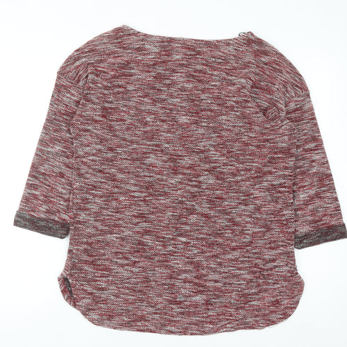 Next Women Red Knit Crew Neck Pullover Jumper Size 14