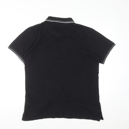 Lyle & Scott Men's Black Polo Shirt Size L Cotton Short Sleeve Classic