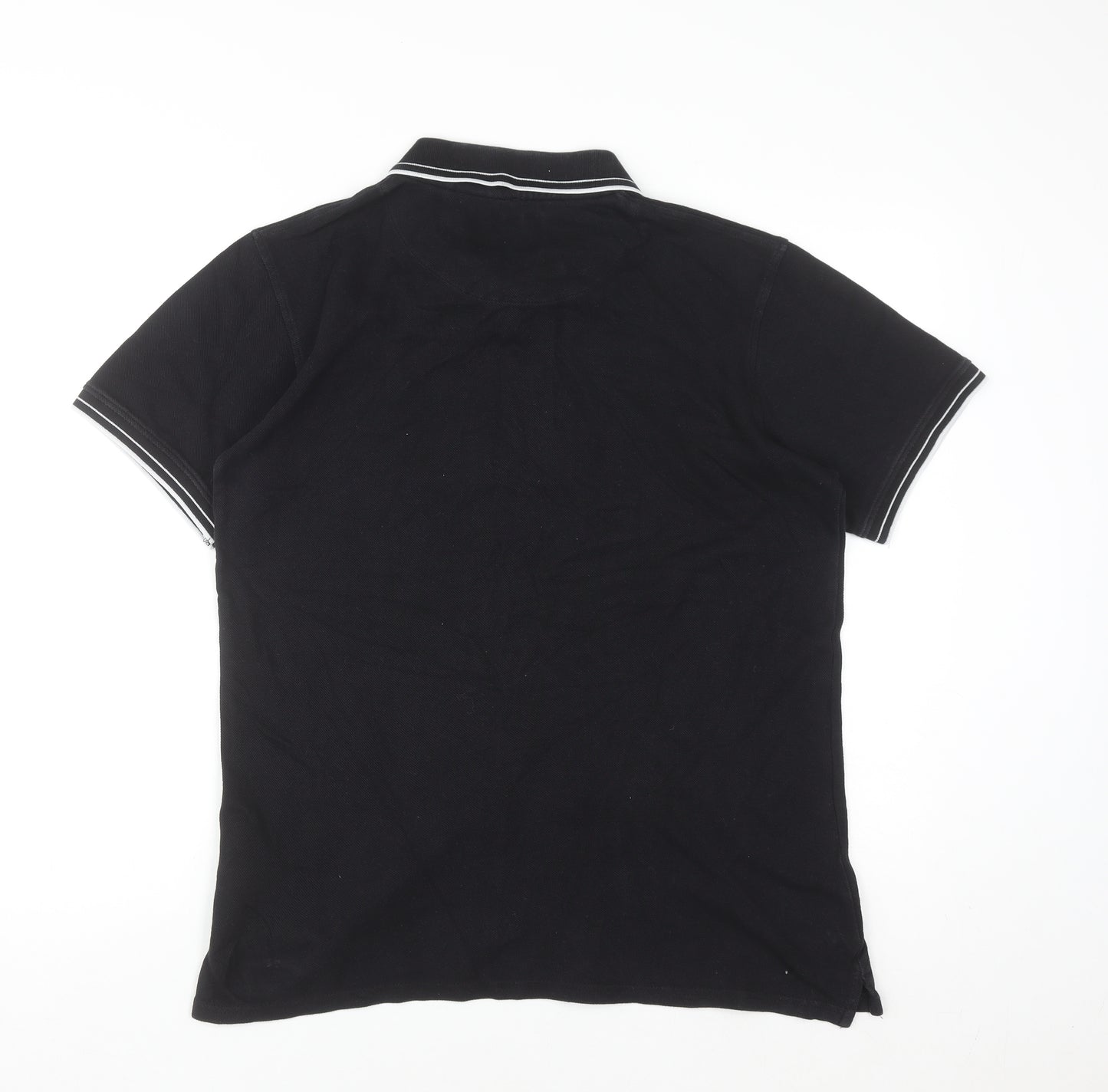 Lyle & Scott Men's Black Polo Shirt Size L Cotton Short Sleeve Classic