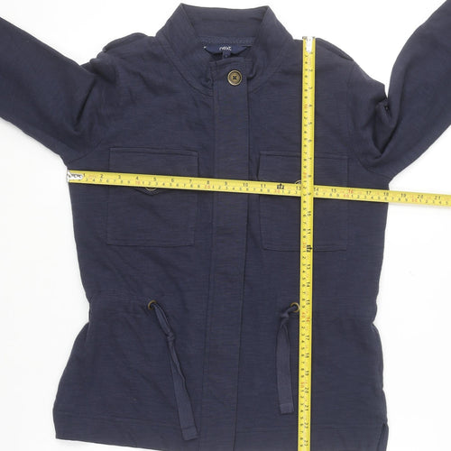 Next Women’s Blue Cotton Military Button Jacket Size 6