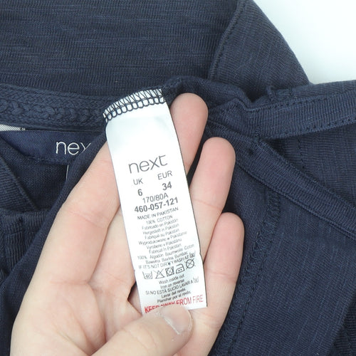 Next Women’s Blue Cotton Military Button Jacket Size 6