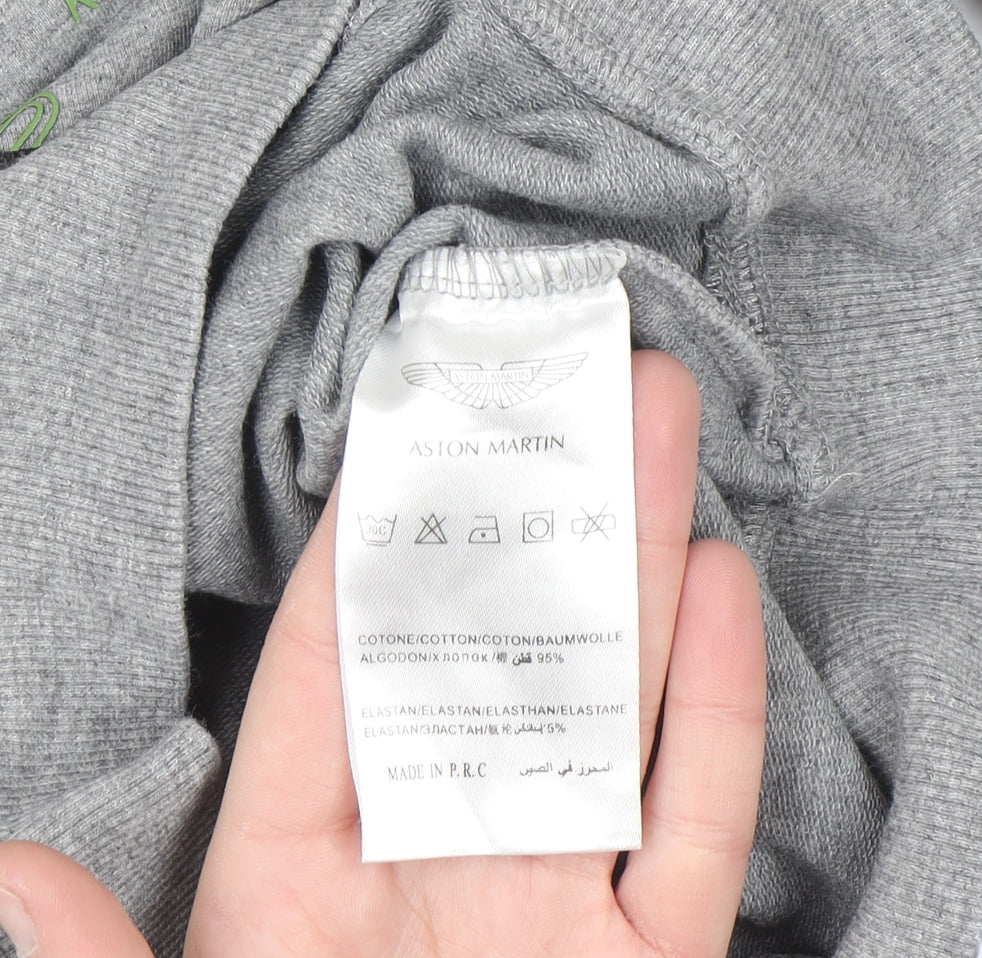 Aston Martin Boys Grey Cotton Pullover Sweatshirt Size 6 Years