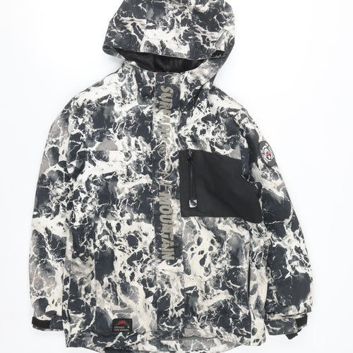 Surfanic Boys Multicoloured Ski Jacket Hooded Waterproof 12 Years