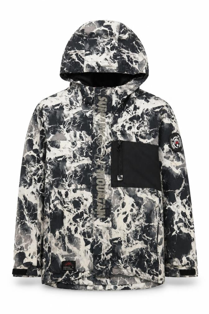 Surfanic Boys Multicoloured Ski Jacket Hooded Waterproof 12 Years