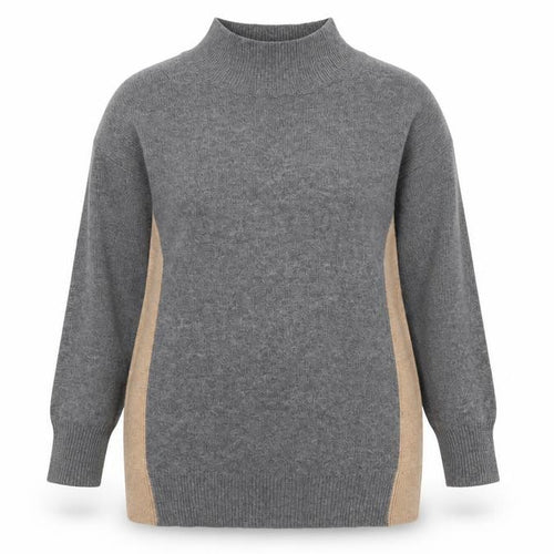 Next Women’s Grey Mock Neck Cashmere Touch Jumper Size M 12-14