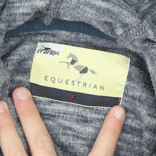 Crane Equestrian Women’s Grey Size 16 Pullover Hoodie Sweatshirt