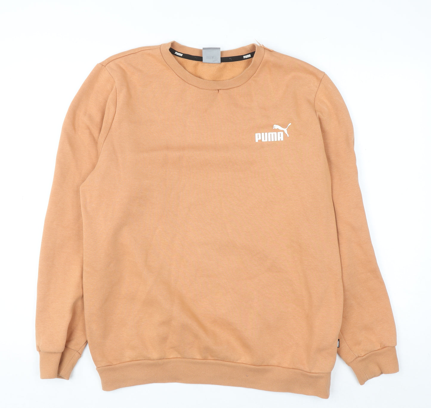 Puma Men's Brown Crew Neck Pullover Sweatshirt Size M Fleece