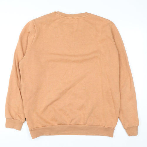 Puma Men's Brown Crew Neck Pullover Sweatshirt Size M Fleece
