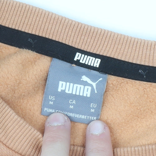 Puma Men's Brown Crew Neck Pullover Sweatshirt Size M Fleece