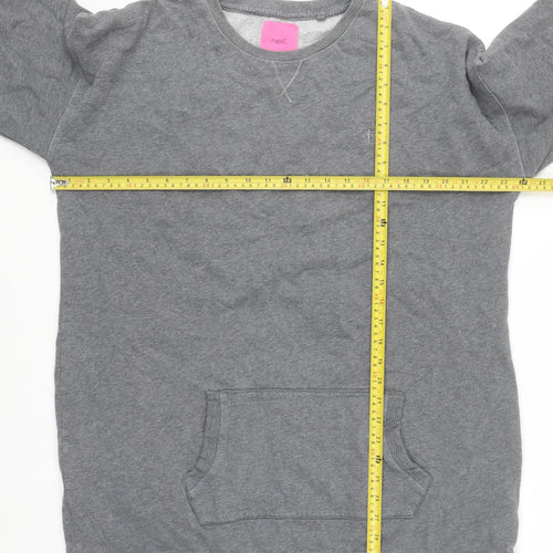 Next Women's Grey XL Longline Pullover Sweatshirt Tunic