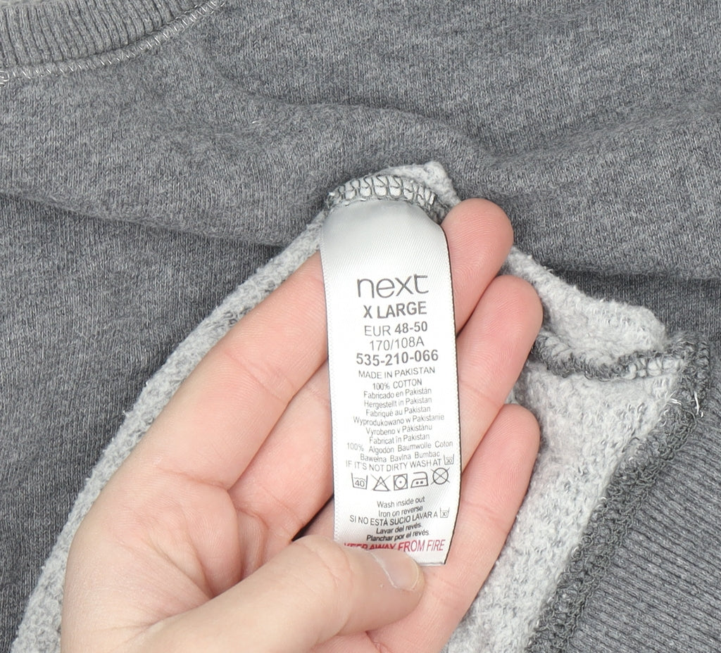 Next Women's Grey XL Longline Pullover Sweatshirt Tunic