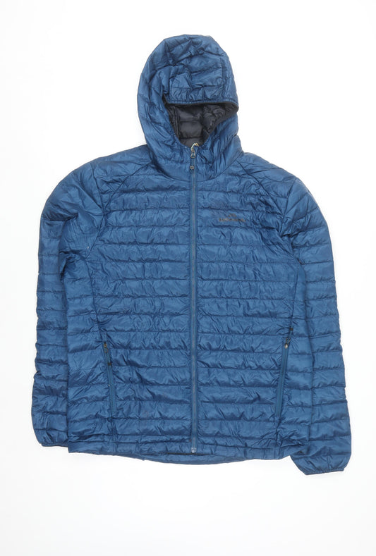 Kathmandu Mens Blue Hooded Down Puffer Jacket Size M