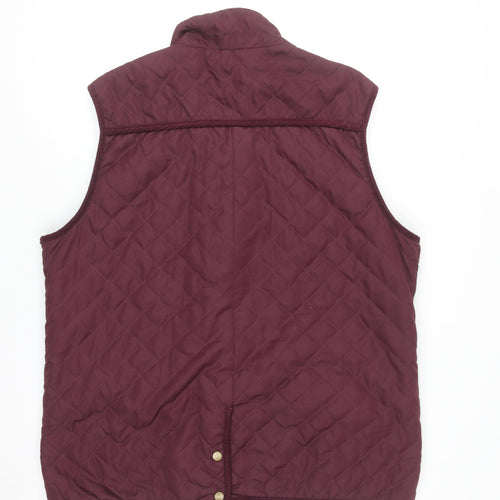Cotton Traders Women's Red Quilted Toggle Waistcoat L