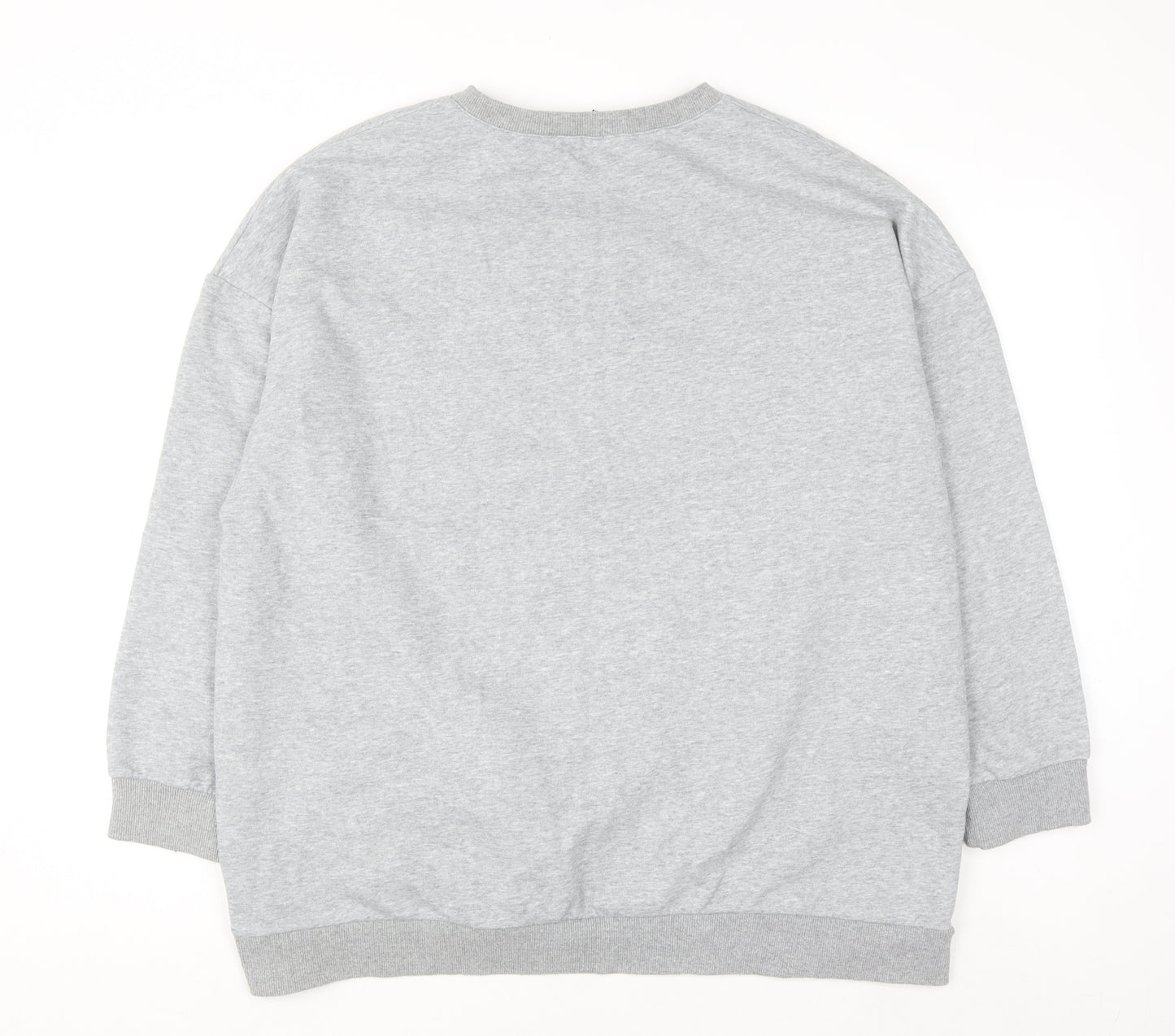 Izabel Women Grey Lovely Slogan Pullover Sweatshirt Size 22
