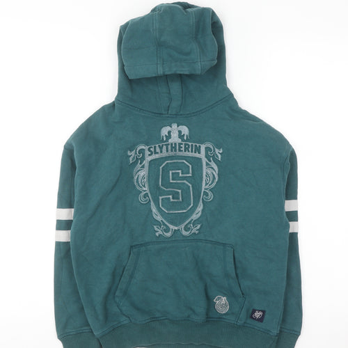 Marks and Spencer Boys Green Harry Potter Slytherin Pullover Hoodie 9-10 Years