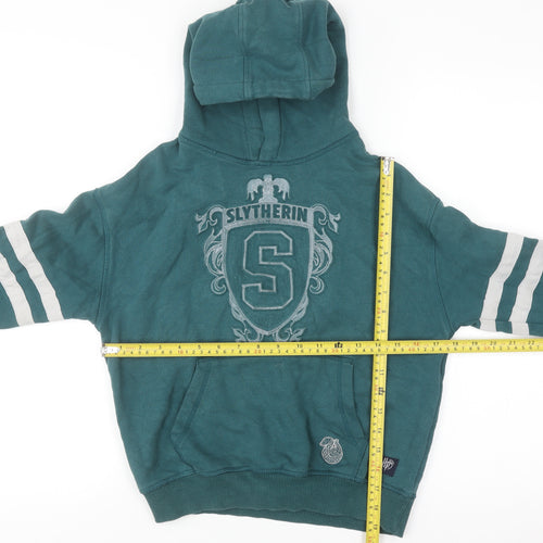 Marks and Spencer Boys Green Harry Potter Slytherin Pullover Hoodie 9-10 Years