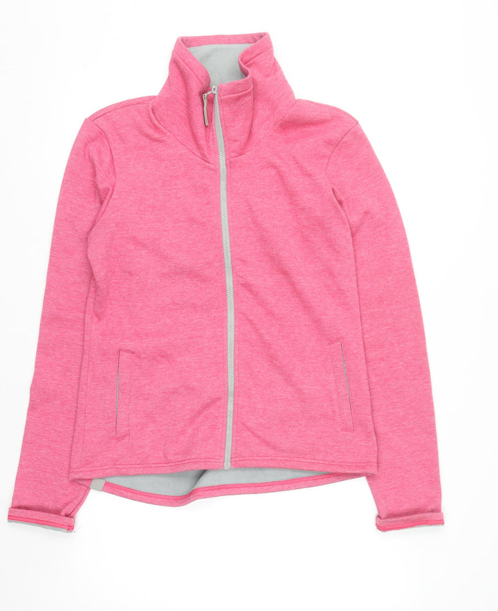 Bench Women Pink Full Zip Fleece Sweatshirt XL