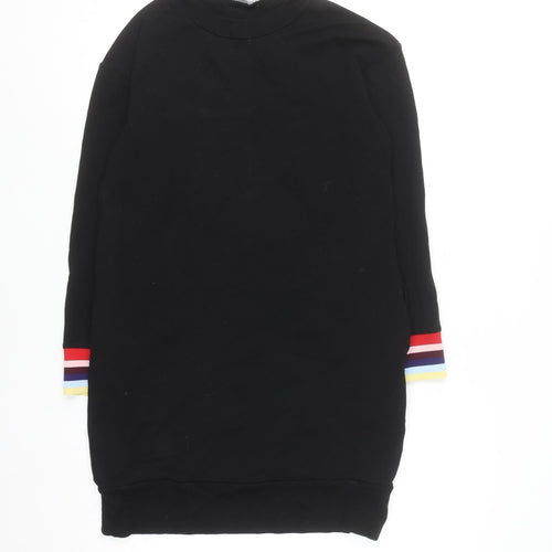 Oliver Bonas Women's Black Size 10 Long Sleeve T-Shirt Dress
