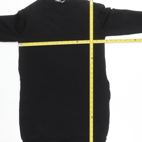 Oliver Bonas Women's Black Size 10 Long Sleeve T-Shirt Dress