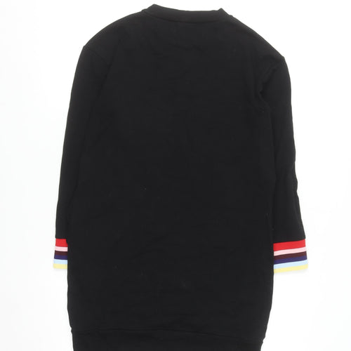 Oliver Bonas Women's Black Size 10 Long Sleeve T-Shirt Dress