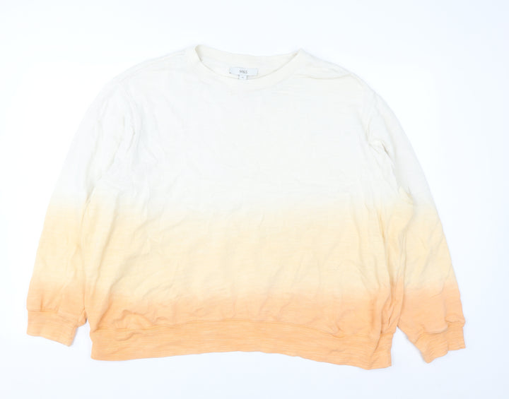 Marks and Spencer Womens Orange Mix XL Pullover Sweatshirt