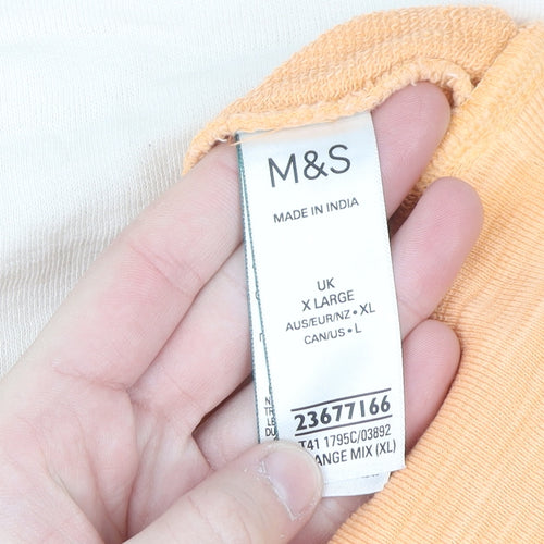 Marks and Spencer Womens Orange Mix XL Pullover Sweatshirt
