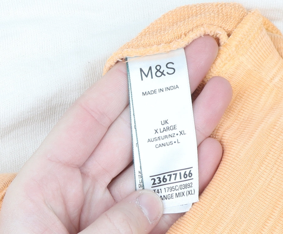 Marks and Spencer Womens Orange Mix XL Pullover Sweatshirt