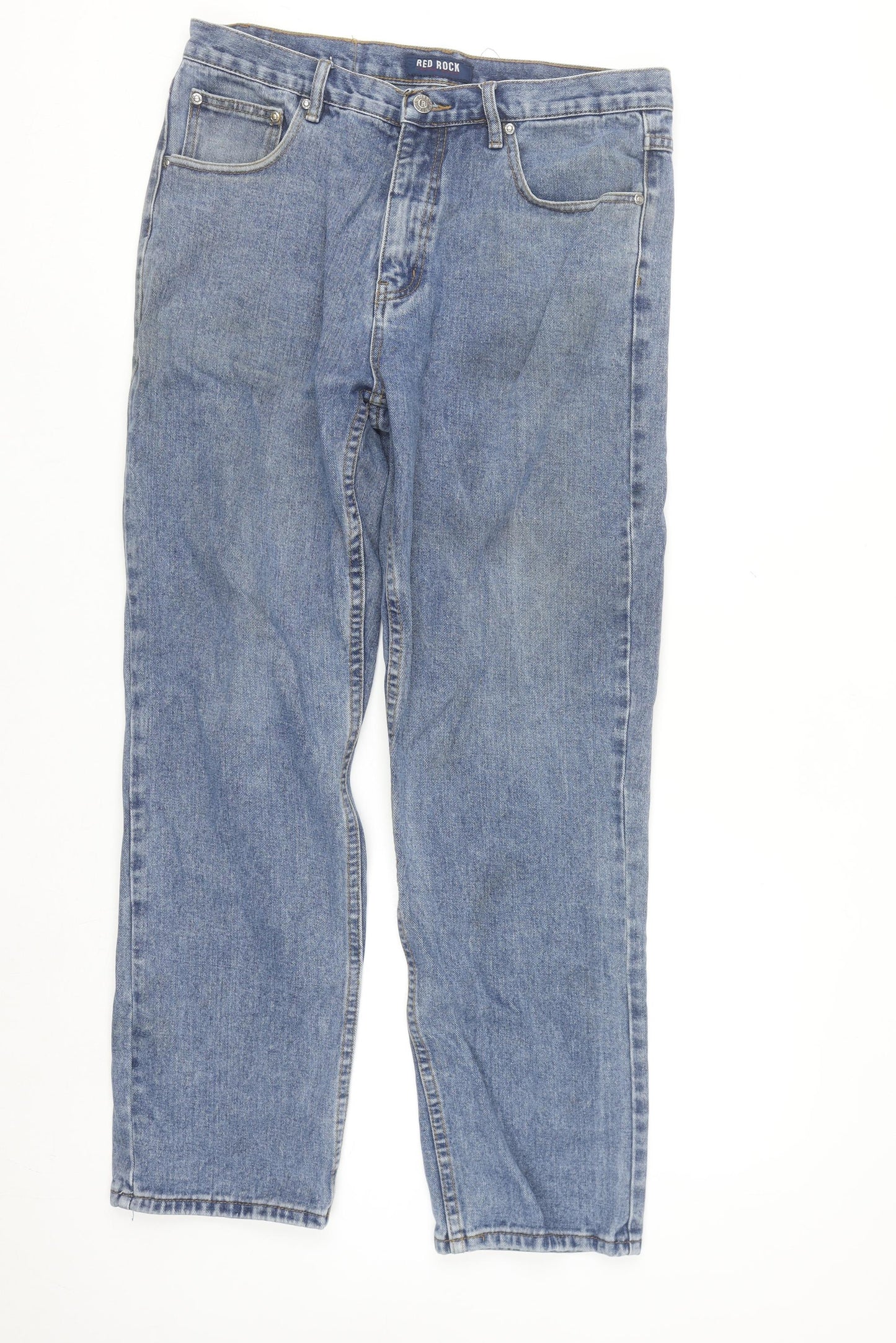 Red Rock Men's Blue Straight Leg Denim Jeans 34W 31L