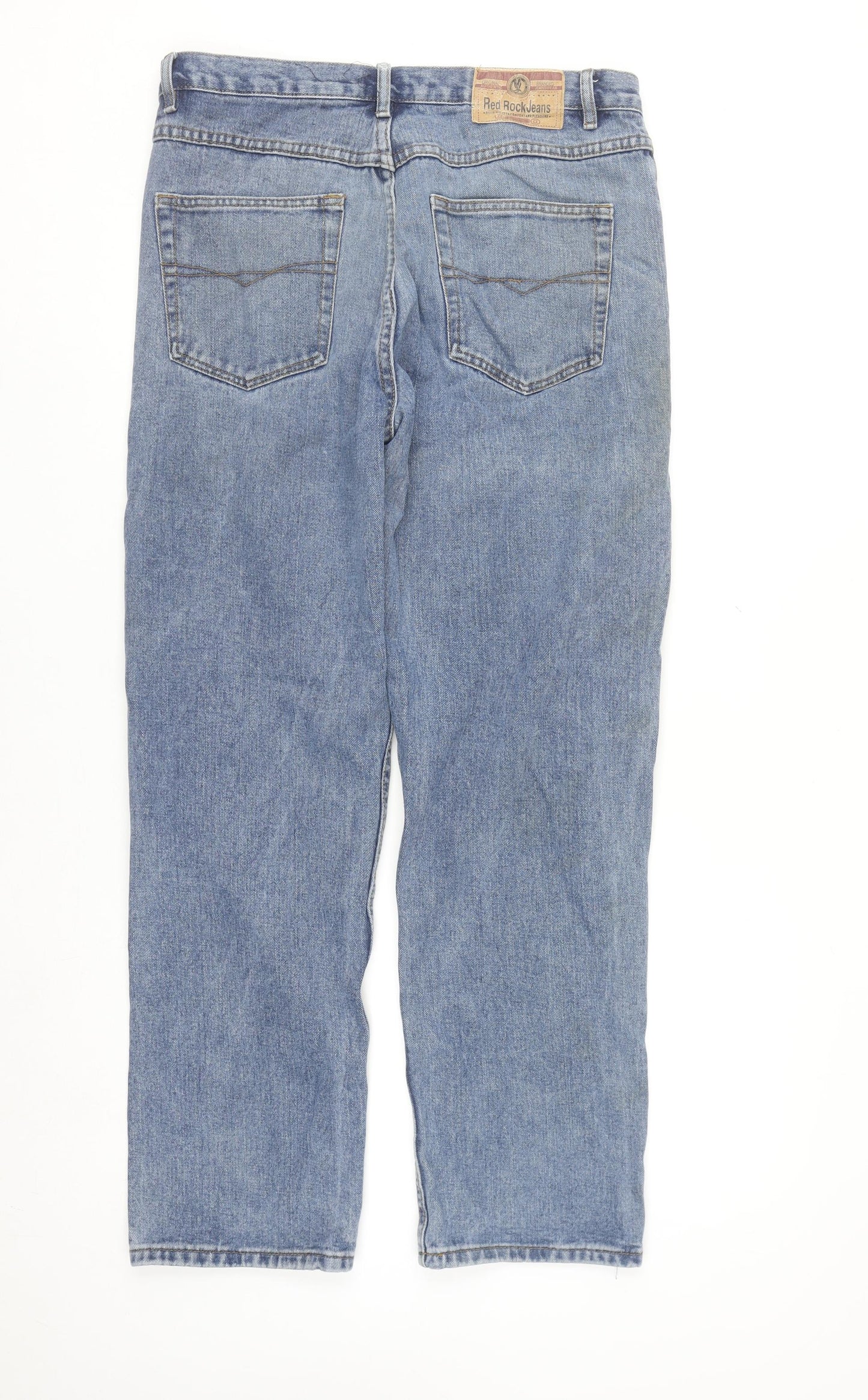 Red Rock Men's Blue Straight Leg Denim Jeans 34W 31L