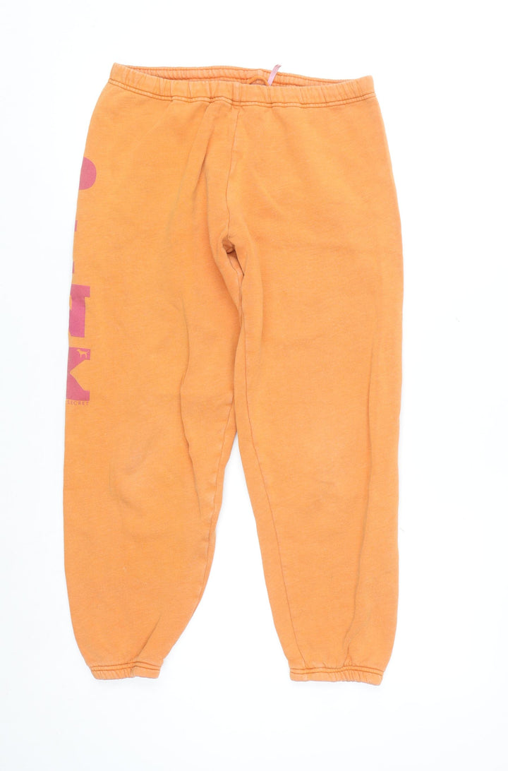 Victoria's Secret PINK Orange Women's XS Logo Cuffed Sweatpants