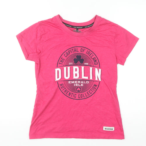Irish Connexxion Women’s Pink Dublin Cotton T-Shirt Size 12