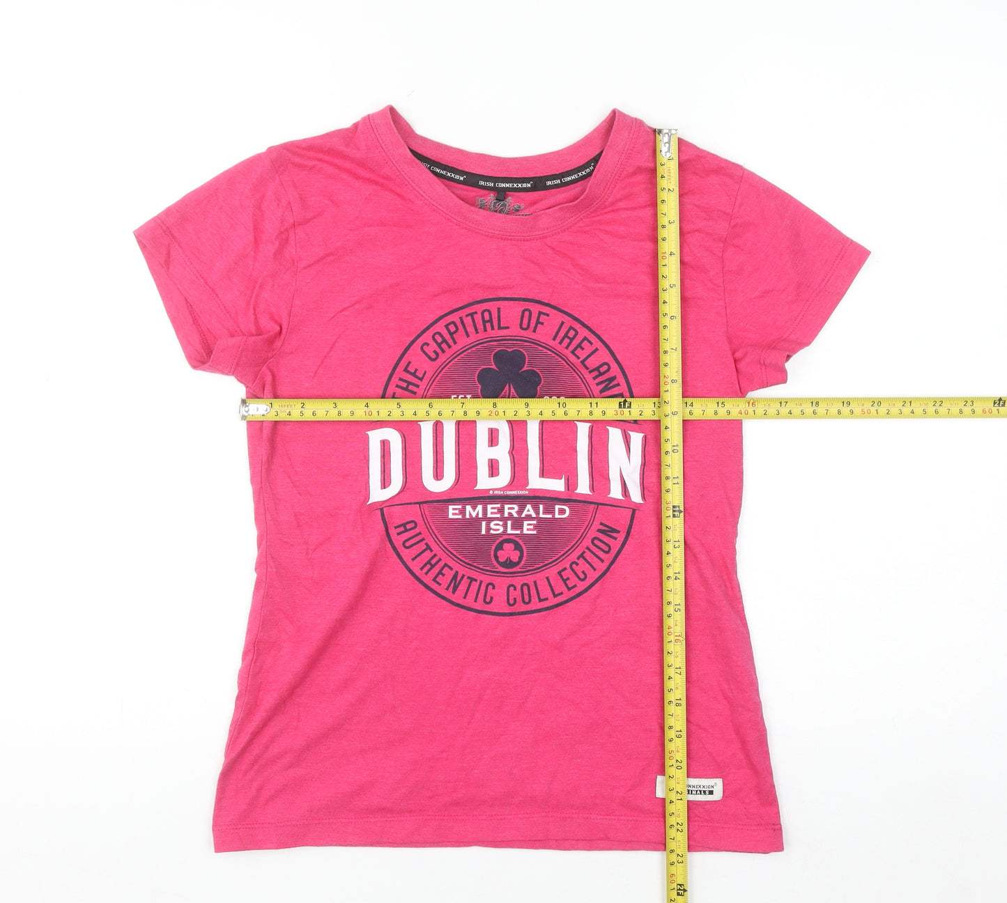 Irish Connexxion Women’s Pink Dublin Cotton T-Shirt Size 12