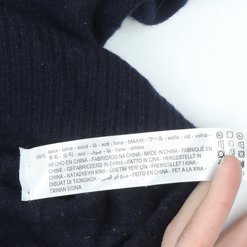 Zara Women Black Wool Cardigan Size 8 V-Neck Long Sleeve