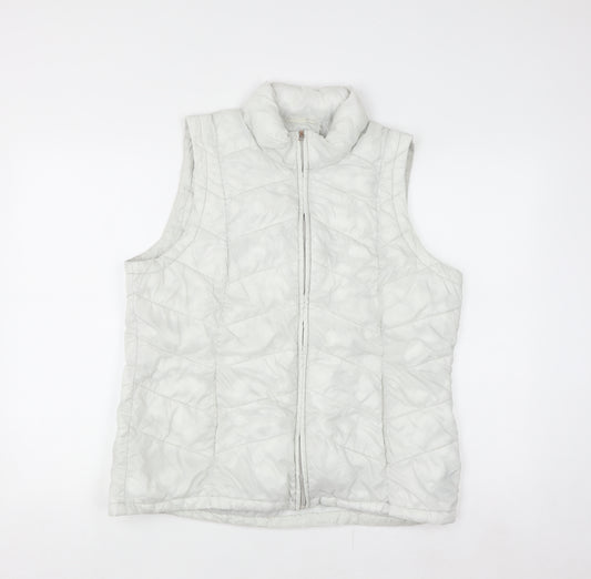 Principles Women's White Quilted Puffer Waistcoat Size 16