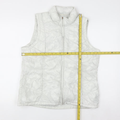 Principles Women's White Quilted Puffer Waistcoat Size 16