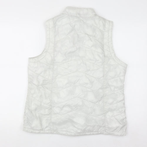 Principles Women's White Quilted Puffer Waistcoat Size 16