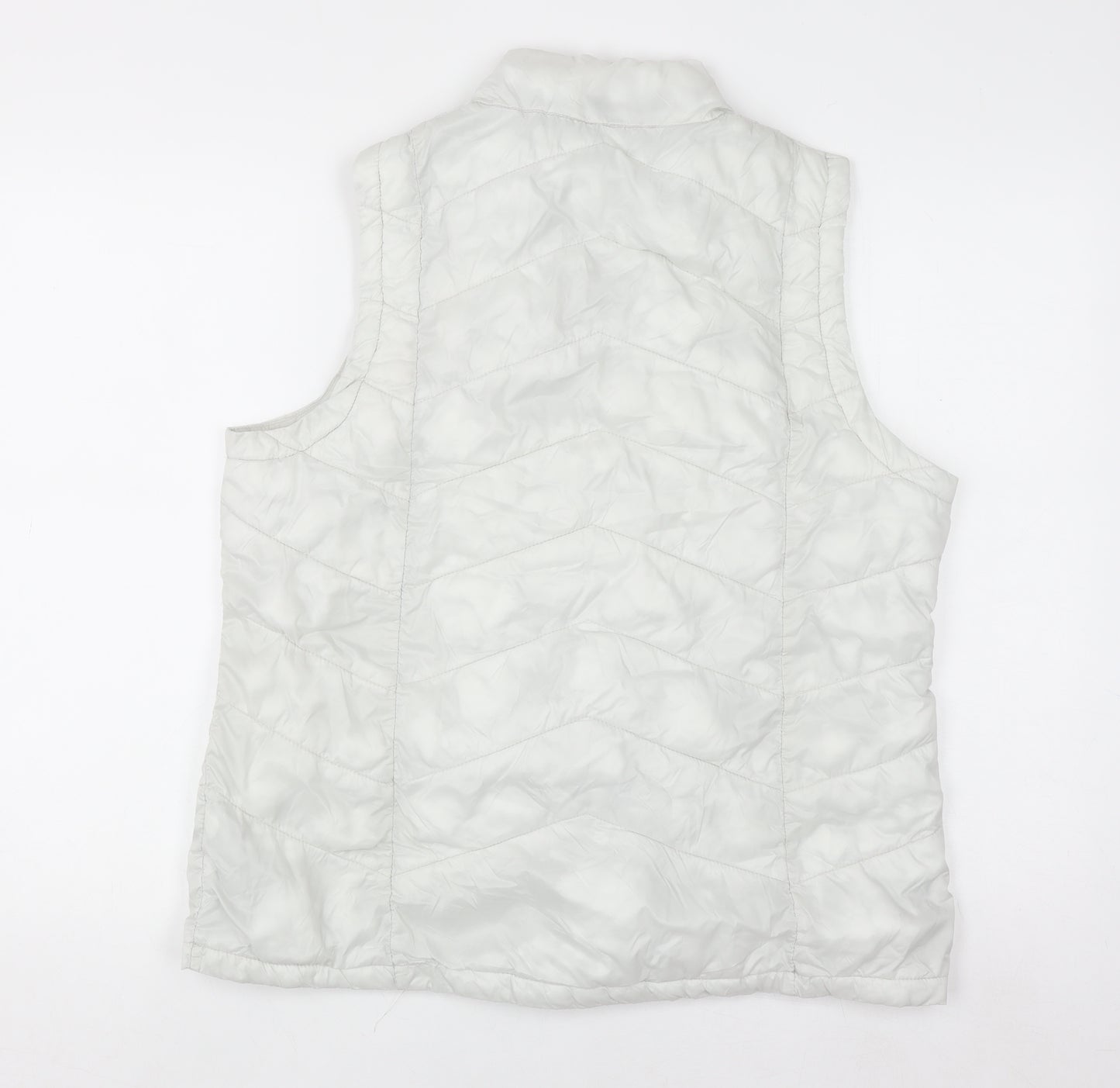 Principles Women's White Quilted Puffer Waistcoat Size 16