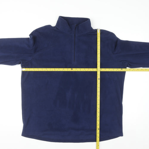 Crane Men's Blue XL Fleece 1/4 Zip Pullover Sweatshirt
