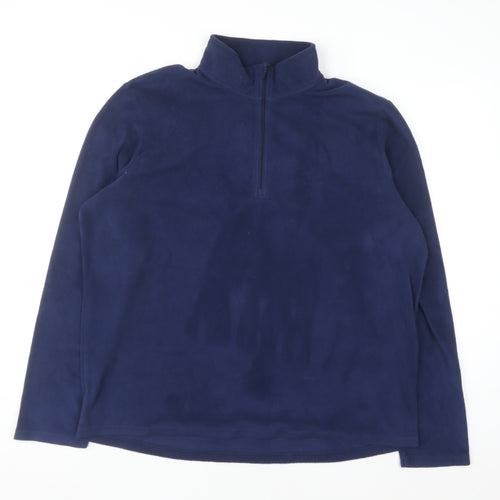 Crane Men's Blue XL Fleece 1/4 Zip Pullover Sweatshirt