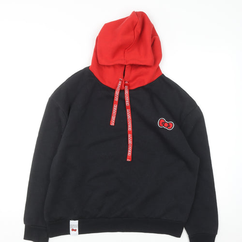 Hello Kitty Women's Black Red Pullover Hoodie Size M