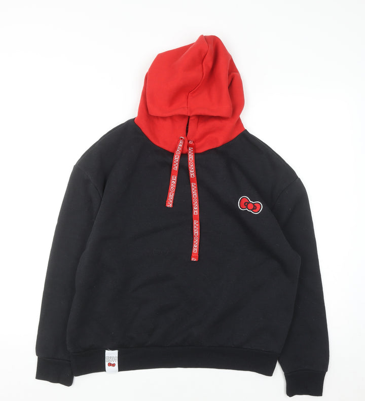 Hello Kitty Women's Black Red Pullover Hoodie Size M