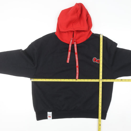 Hello Kitty Women's Black Red Pullover Hoodie Size M