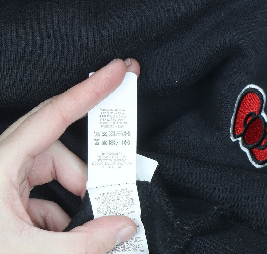 Hello Kitty Women's Black Red Pullover Hoodie Size M