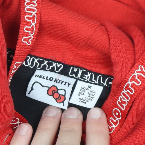 Hello Kitty Women's Black Red Pullover Hoodie Size M