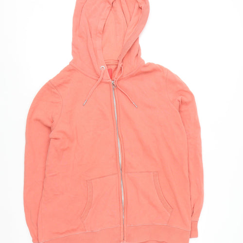 Next Women's Coral Full Zip Hoodie Size 16 Cotton Casual