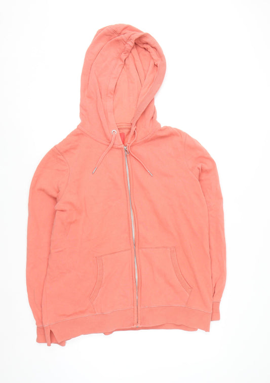 Next Women's Coral Full Zip Hoodie Size 16 Cotton Casual