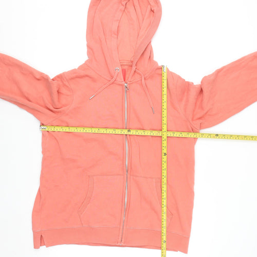 Next Women's Coral Full Zip Hoodie Size 16 Cotton Casual